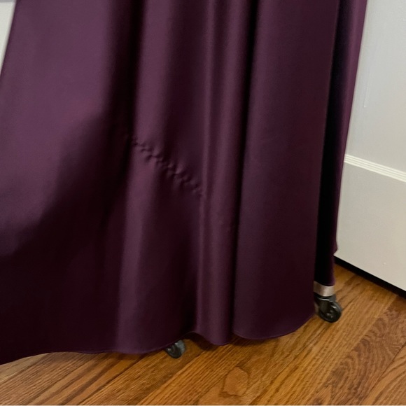 Y2K Allure Purple Satin Formal Dress Gown Glam Belt V-Back Sz 8 USA - Picture 15 of 16